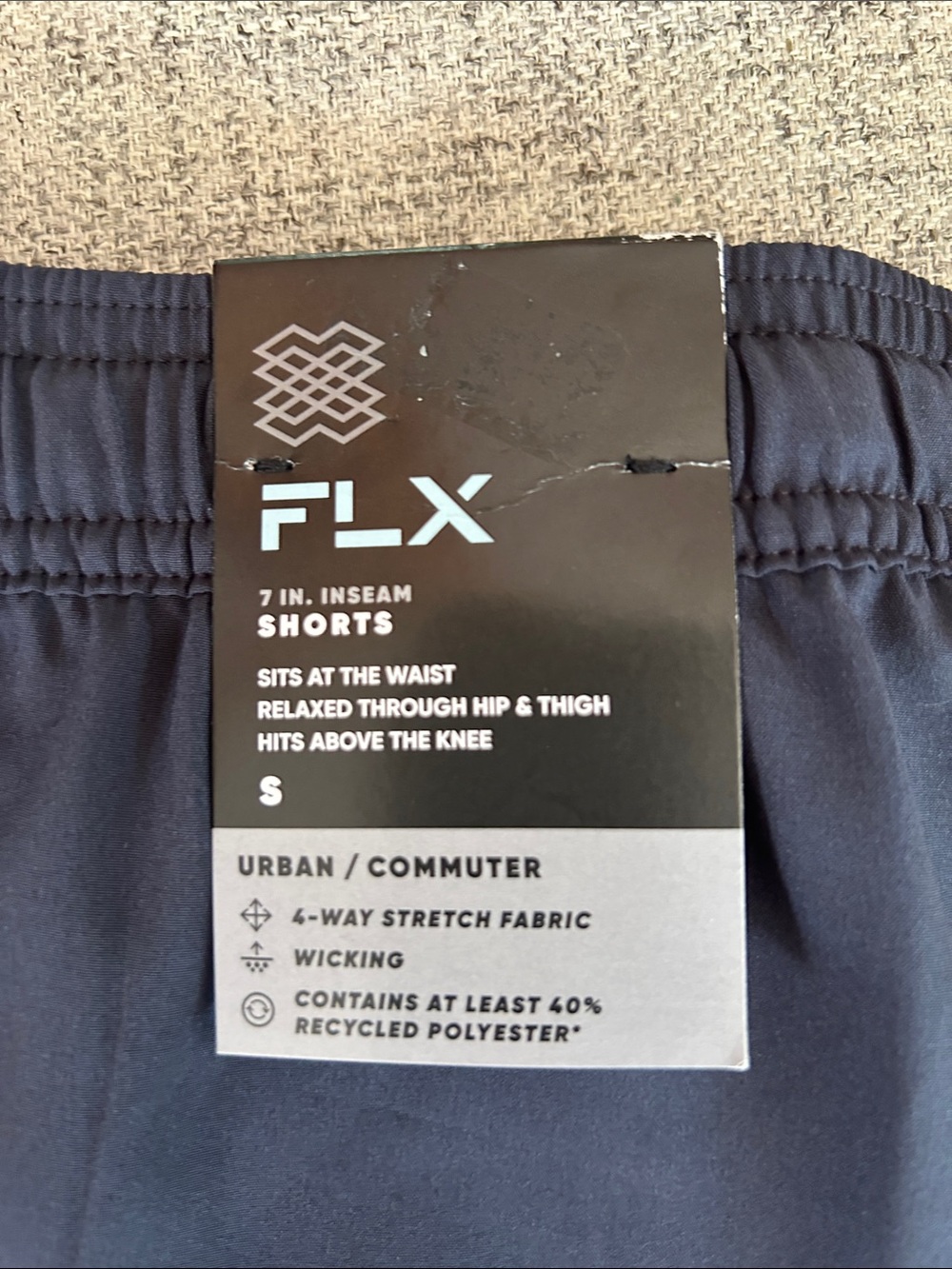 Men's Athletic Drawstring Shorts in Dark Blue - Picture 3 of 5